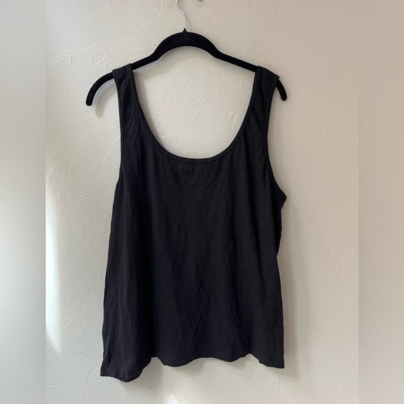 MATE THE LABEL ORGANIC COMFORT CROPPED TANK IN JET BLACK XL - Picture 5 of 5